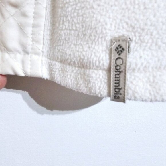 Columbia Medium Cream Lined SportSwear Quilted Zip-up Casual Vest - Picture 9 of 12